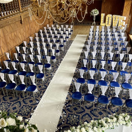 Chairs for ceremony in great hall